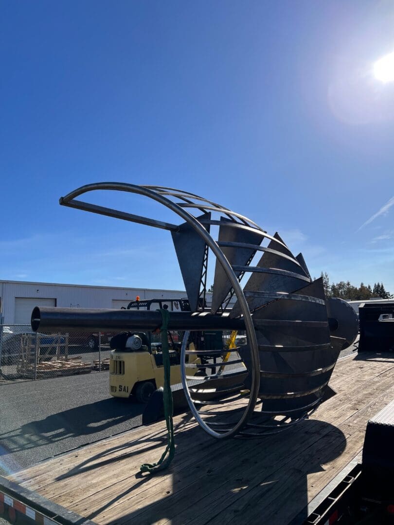 Custom residential spiral staircase fabricated and installed by SAI Northern California